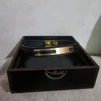 دستبند طلا چرمی مردانه