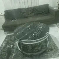 میز جلو مبلی و۴ عدد بشقاب ست میز