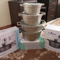 ست 8پارچه قابلمه و تابه چدن یونیک