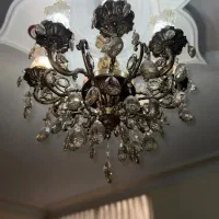 لوستر 8شاخه و آباژور و شمعدانی