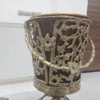سطل آشغال و جا دستمال برنزی
