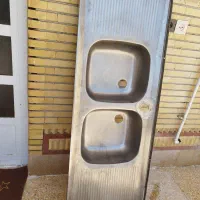 سینک ظرفشویی استیل محکم دوقلو، ۲ متری ۴۸۰۰هزار