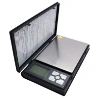 ترازو آشپزخانه و زرگری کتابی درب دار ۲ کیلویی