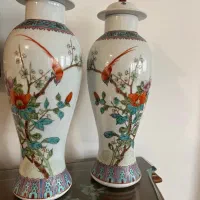 یک جفت گلدان چینی اصل