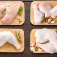 قطعات مرغ و کتف بال و فیله و ران و گردن