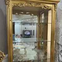 ویترین/بوفه تمام چوب  ورق طلا درحدنو (سلطنتی وخاص)