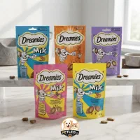 پک تشویقی گربه Dreamies مجموعه ۵ طعم مختلف ۳۰۰ گرم