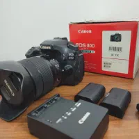 دوربین canon 80d کانن با لنز ۱۸/۱۳۵ و دو باتری