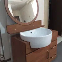 روشویی کابینتی ۷۰cm با آینه و شلف