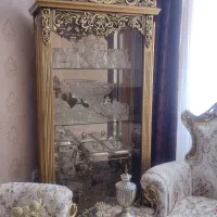 بوفه چوبی طلایی