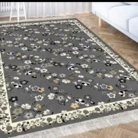کلکسیون گلیم فرش تم‌رنگ  دودی نقره ای