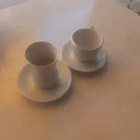 فنجان و پباله لبه طلایی