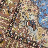 فرش دستباف 6متری شکار آبی خوانسار