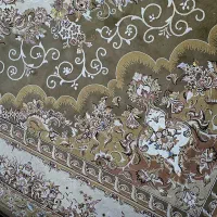 یه تخته فرش ۱۲متری گل برجسته پشم ۱۵۰۰تراکم