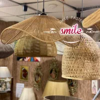 لوستر مکرومه حصیری رافیا بی نظیر