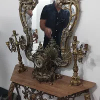 خریدار و فروش آینه شمعدان لوستر برنز برنجی همه