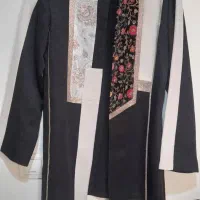 مانتو  مشکی بلند و کوتاه سایز ۴۰ تا ۴۶