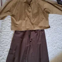 ست شومیز و شلوار قهوه ای سوخته قهوه ای روشن