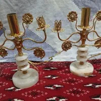دو عدد شمعدان قدیمی
