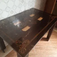 میز تک ناهار خوری چهار نفره.همراه شیشه
