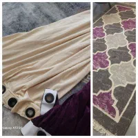 فرش اتاق خواب وپرده پانچ شده