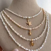 گردنبند مروارید پرورشی و طلا