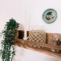 شیشه مکرومه بافت رافیا/جاگلدانی/موجود/هفتسین