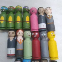 عروسک چوبی مینیاتوری‌ومینیمال