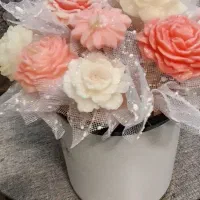 سبد گل شمعی