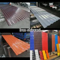پوشش سقف سوله ویلا شیروانی رنگی ساده