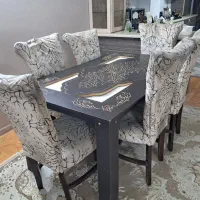 مبل راحتی 7 نفره و میز ناهار خوری 6 نفره ست
