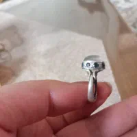 انگشتر عتیقه سنگ دور نجف و یاقوت کبود دعا دار