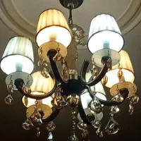 لوستر برنز شش شاخه درحد نو کاملا سالم
