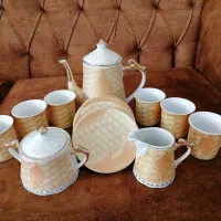 سرویس 17 پارچه قهوه خوری ژاپن استیل