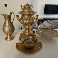 ست کامل سماوربرقی قوری  اب طلا نو