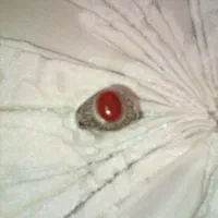انگشتر نقره سنگ عقیق با رکاب دست‌ساز طرح گوزن