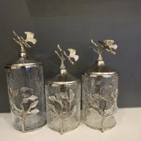 ست پاسماوری  پروانه رنگ سیلور