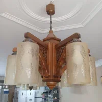 لوستر چوبی چند شاخه
