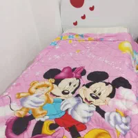 یک عدد تخت به همراه تشک و رو تختی