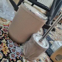 سطل توالت با فرچه رنگ موکا