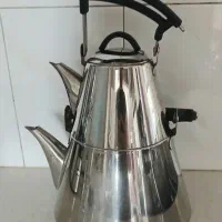 ست کتری وقوری استیل کفه چدن