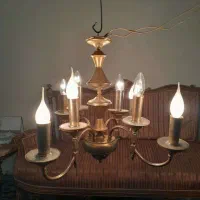 لوستر برنجی با آبکاری طلا