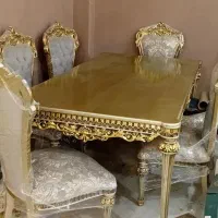 غذاخوری سلطنتی تمام چوب گردو6نفره