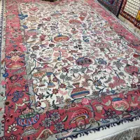 جفت فرش ۹ متری کاسه کوزه گل ابریشم آکبند