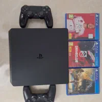 PS4 Slim 1TB /دو دسته/همراه اکانت و ۳ دیسک بازی