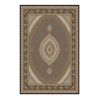 فرش قسطی 12و9و6 متری کناره سنتی ماهی مشکی نسکافه