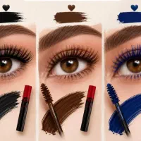 ریمل مشکی ، قهوه ای و رژگونه مایع و تینت آبرسان
