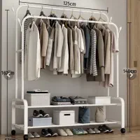 رگال دوبل هنگر  دوطبقه ، چرخدار ، تحمل وزن  ۴۸ +
