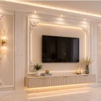 کارگاه گچ بری پیش ساخته قاببندی دیوار tv وال