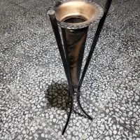 گلدان فلزی و مینی سنگ